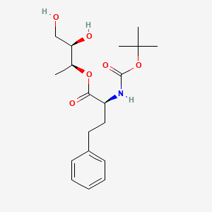 molecular formula C19H29NO6 B13103627 (S)-(2S,3R)-3,4-Dihydroxybutan-2-yl 2-((tert-butoxycarbonyl)amino)-4-phenylbutanoate 