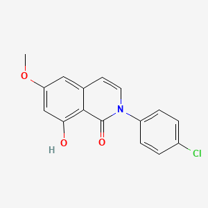 molecular formula C16H12ClNO3 B13103678 2-(4-Chlorophenyl)-8-hydroxy-6-methoxyisoquinolin-1(2H)-one 