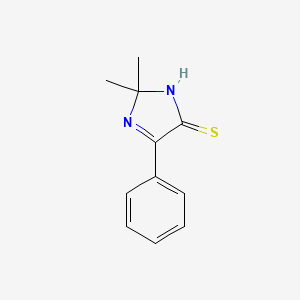 molecular formula C11H12N2S B1310375 2,2-二甲基-4-苯基-2,5-二氢-1H-咪唑-5-硫酮 CAS No. 4602-37-3