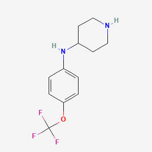 molecular formula C12H15F3N2O B1310382 N-[4-(三氟甲氧基)苯基]哌啶-4-胺 CAS No. 681482-48-4