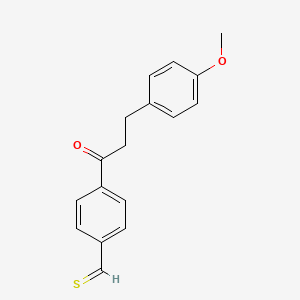 4-[3-(4-Methoxyphenyl)propanoyl]thiobenzaldehyde