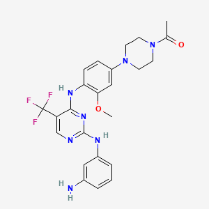 1-(4-(4-((2-((3-Aminophenyl)amino)-5-(trifluoromethyl)pyrimidin-4-yl)amino)-3-methoxyphenyl)piperazin-1-yl)ethanone