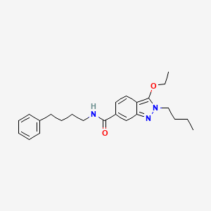 2H-Indazole-6-carboxamide, 2-butyl-3-ethoxy-N-(4-phenylbutyl)-