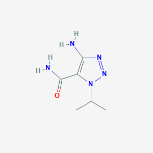 molecular formula C6H11N5O B13104047 4-Amino-1-isopropyl-1H-1,2,3-triazole-5-carboxamide 