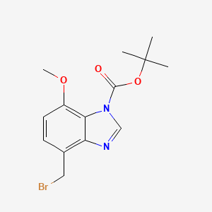 tert-Butyl 4-(bromomethyl)-7-methoxy-1H-benzo[d]imidazole-1-carboxylate