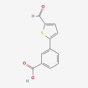 B1310412 3-(5-Formyl-thiophen-2-yl)-benzoic acid CAS No. 606970-74-5