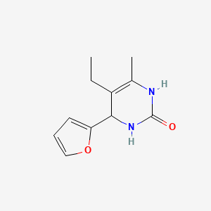 molecular formula C11H14N2O2 B13104135 5-Ethyl-4-(furan-2-yl)-6-methyl-3,4-dihydropyrimidin-2(1H)-one 