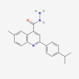 B1310414 2-(4-Isopropylphenyl)-6-methylquinoline-4-carbohydrazide CAS No. 438221-46-6
