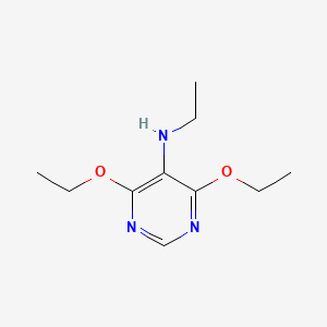 molecular formula C10H17N3O2 B13104141 4,6-Diethoxy-N-ethylpyrimidin-5-amine 