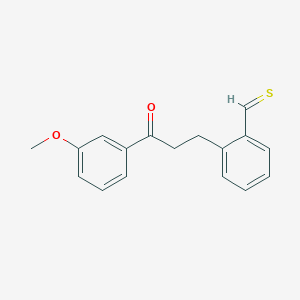 2-[3-(3-Methoxyphenyl)-3-oxopropyl]thiobenzaldehyde