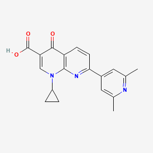 1-Cyclopropyl-7-(2,6-dimethylpyridin-4-yl)-4-oxo-1,4-dihydro-1,8-naphthyridine-3-carboxylic acid