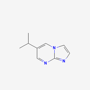 molecular formula C9H11N3 B13104196 6-Isopropylimidazo[1,2-a]pyrimidine 