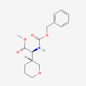 (S)-Methyl 2-(((benzyloxy)carbonyl)amino)-2-((R)-tetrahydro-2H-pyran-3-yl)acetate