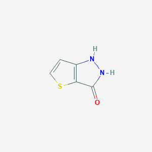 molecular formula C5H4N2OS B13104277 1,2-Dihydro-3H-thieno[3,2-c]pyrazol-3-one 