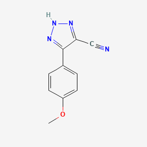 B1310430 5-(4-Methoxyphenyl)-2H-1,2,3-triazole-4-carbonitrile CAS No. 39807-65-3