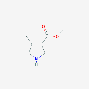 molecular formula C7H13NO2 B1310440 4-甲基吡咯烷-3-羧酸甲酯 CAS No. 885952-88-5