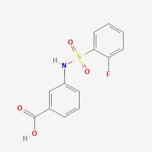 B1310444 Benzoicacid, 3-[[(2-fluorophenyl)sulfonyl]amino]- CAS No. 612041-66-4