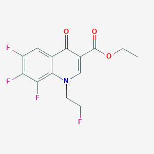 B1310445 Ethyl 6,7,8-trifluoro-1-(2-fluoroethyl)-4-oxo-1,4-dihydroquinoline-3-carboxylate CAS No. 93969-13-2