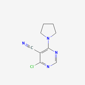 4-Chloro-6-(pyrrolidin-1-yl)pyrimidine-5-carbonitrile