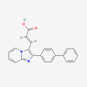 3-(2-Biphenyl-4-yl-imidazo[1,2-a]pyridin-3-yl)acrylic acid