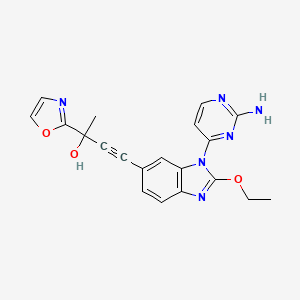 4-(1-(2-Aminopyrimidin-4-yl)-2-ethoxy-1H-benzo[d]imidazol-6-yl)-2-(oxazol-2-yl)but-3-yn-2-ol