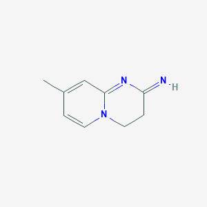 molecular formula C9H11N3 B13104640 8-Methyl-3,4-dihydro-2H-pyrido[1,2-a]pyrimidin-2-imine 