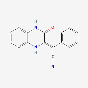 (2Z)-2-(3-oxo-1,4-dihydroquinoxalin-2-ylidene)-2-phenylacetonitrile