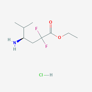 (R)-Ethyl 4-amino-2,2-difluoro-5-methylhexanoate hydrochloride