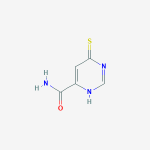 molecular formula C5H5N3OS B13104739 6-Thioxo-1,6-dihydropyrimidine-4-carboxamide 