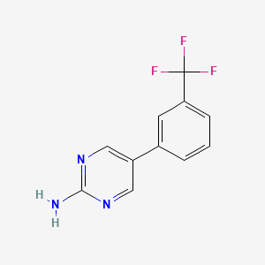 molecular formula C11H8F3N3 B13104891 5-(3-(Trifluoromethyl)phenyl)pyrimidin-2-amine CAS No. 947592-40-7