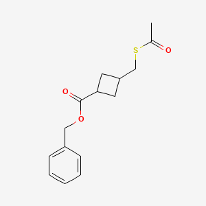 Benzyl 3-((acetylthio)methyl)cyclobutanecarboxylate