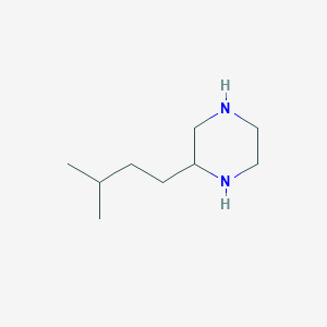 molecular formula C9H20N2 B13105833 2-(3-Methylbutyl)piperazine CAS No. 90796-46-6