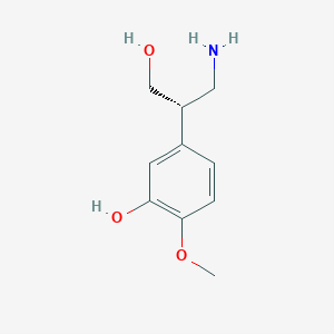 molecular formula C10H15NO3 B13106070 (S)-5-(1-Amino-3-hydroxypropan-2-yl)-2-methoxyphenol 