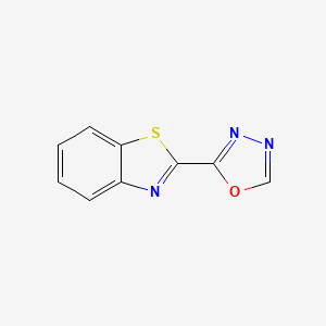 molecular formula C9H5N3OS B13106121 2-(Benzo[d]thiazol-2-yl)-1,3,4-oxadiazole 