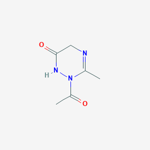 molecular formula C6H9N3O2 B13106183 2-Acetyl-3-methyl-1,2-dihydro-1,2,4-triazin-6(5H)-one CAS No. 99980-23-1