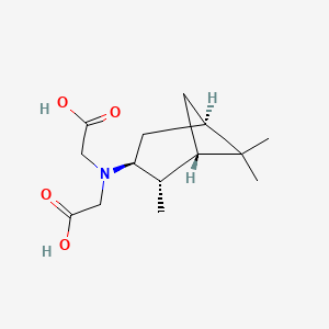 molecular formula C14H23NO4 B13106186 2-[carboxymethyl-[(1S,2S,3S,5R)-2,6,6-trimethyl-3-bicyclo[3.1.1]heptanyl]amino]acetic acid 