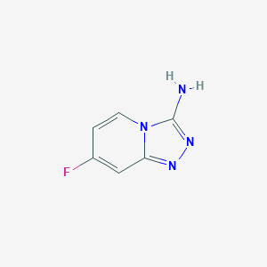 molecular formula C6H5FN4 B13106194 7-Fluoro-[1,2,4]triazolo[4,3-a]pyridin-3-amine 