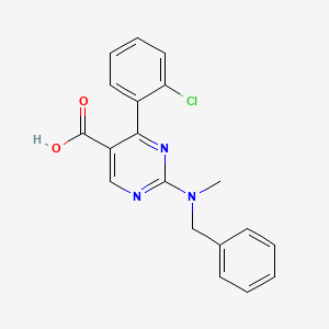 molecular formula C19H16ClN3O2 B13106195 2-(Benzyl(methyl)amino)-4-(2-chlorophenyl)pyrimidine-5-carboxylic acid 