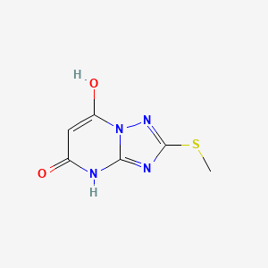 molecular formula C6H6N4O2S B13106221 7-Hydroxy-2-(methylsulfanyl)[1,2,4]triazolo[1,5-a]pyrimidin-5(1H)-one CAS No. 36325-78-7