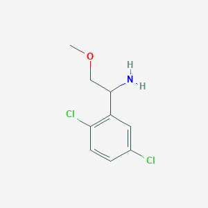 molecular formula C9H11Cl2NO B13106249 1-(2,5-Dichlorophenyl)-2-methoxyethan-1-amine 