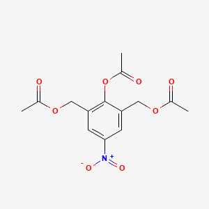 molecular formula C14H15NO8 B1310644 [2-(乙酰氧基)-5-硝基-1,3-苯撑]二（亚甲基）二乙酸酯 CAS No. 478951-91-6