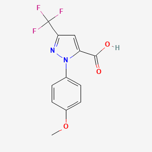 B1310645 1-(4-Methoxyphenyl)-3-(trifluoromethyl)-1H-pyrazole-5-carboxylic acid CAS No. 218631-48-2
