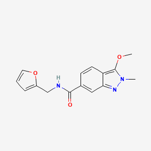 N-(furan-2-ylmethyl)-3-methoxy-2-methyl-2H-indazole-6-carboxamide