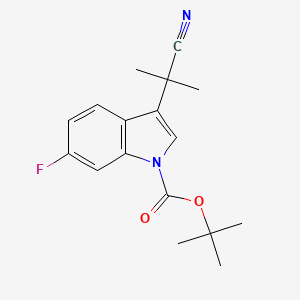 tert-Butyl 3-(2-cyanopropan-2-yl)-6-fluoro-1H-indole-1-carboxylate