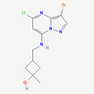 cis-3-(((3-Bromo-5-chloropyrazolo[1,5-a]pyrimidin-7-yl)amino)methyl)-1-methylcyclobutanol