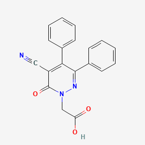 1(6H)-Pyridazineacetic acid, 5-cyano-6-oxo-3,4-diphenyl-