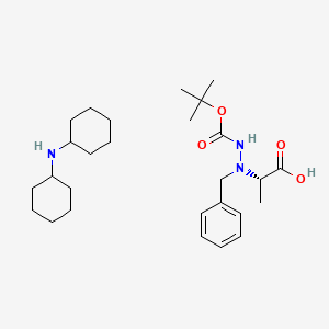 molecular formula C27H45N3O4 B13106622 Dicyclohexylamine (S)-2-(1-benzyl-2-(tert-butoxycarbonyl)hydrazinyl)propanoate 