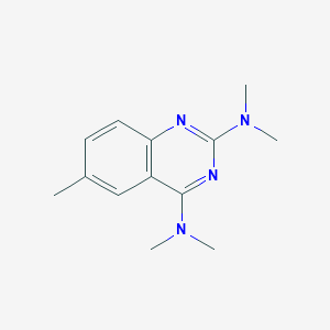 molecular formula C13H18N4 B13106627 N2,N2,N4,N4,6-Pentamethylquinazoline-2,4-diamine 