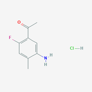 1-(5-Amino-2-fluoro-4-methylphenyl)ethanone hydrochloride