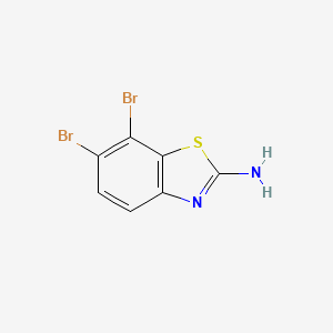 molecular formula C7H4Br2N2S B13106654 6,7-Dibromobenzo[d]thiazol-2-amine CAS No. 127977-73-5